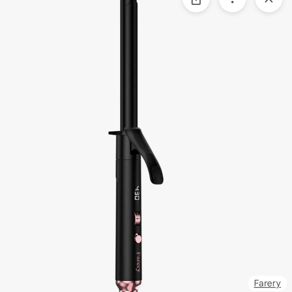 Faery Long Barrel Curling Iron - Black and Pink